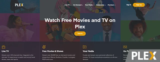 Screenshot of Plex with logo