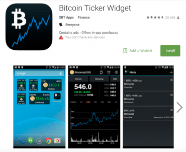Bitcoin Ticker Widget App Review